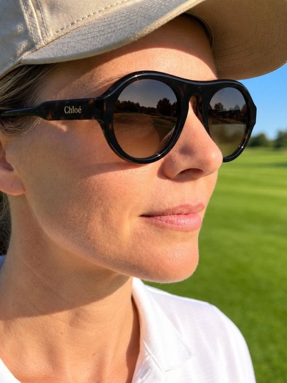 Chloe CH0151S 002 Unisex Sunglasses Havana Round Frame, Brown Lenses